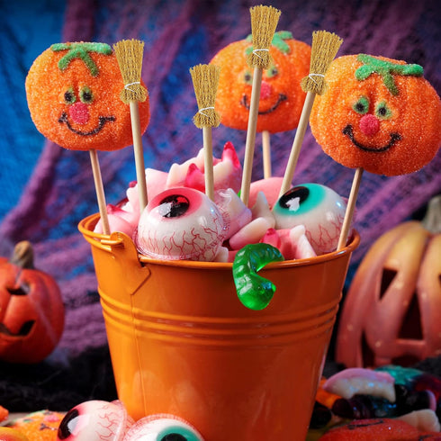 Clabby 36 Pieces Halloween Witch Broom Pencil, Stylish Accessories for Party Favors and School Supplies
