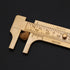 Jeanoko Double Scale Vernier Calipers, Brass Sliding Gauge, Handy Measuring Tool for Jewelry, mm/inch