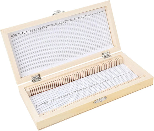 Microscope Slide Box, Large-Capacity Wooden Storage Box for Biological Slide Collection
