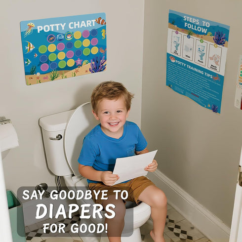 SCRTJSER Set, Best Potty Training Sticker Chart with Stickers Toddler Potty Chart Sticker Potty Training Sticker