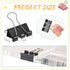 Jetec 500 Pieces Medium Binder Clips, Metal Paper Clamps for Teachers Students Classroom Office Supplies (1 Inch, Black)