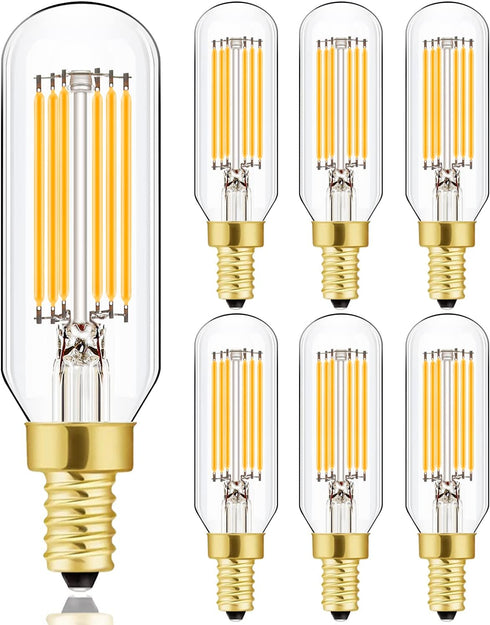 Leools E12 LED Bulb, Dimmable 6W Equal to 60 Watt, Soft White 3000K, E12 Candelabra Bulb, 6-Pack