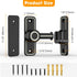 Sliding Barn Door Lock Hardware, 90 Degree Locks for Barn Doors, Flip Gate Latches for Outdoor and Garage Use