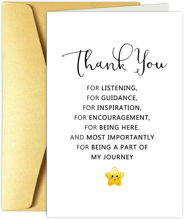 Obbyidk Thank You Card for Friend Family, Appreciation Card for Teacher Mentor Boss,