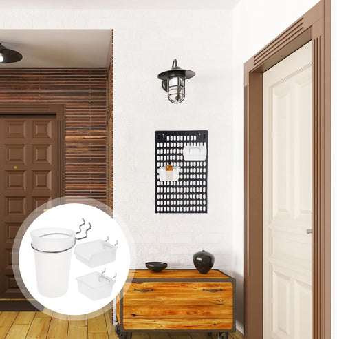 Set Cabilock Pegboard Bins and Hooks for Garage Organization, Small Parts Storage Baskets with Pegboard Hooks