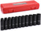 CASOMAN 11 Pieces 1/2-Inch Drive Deep Impact Socket Set, 6-Point, Metric, 10mm