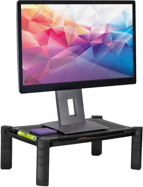 Mount-It! Desktop Computer Monitor Riser - Height Adjustable Tabletop Stand Shelf for PC