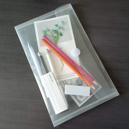 YoeeJob Plastic Envelopes with Hook & Loop Closure, 6x10 Receipt Envelope Money Cash Coupon Organization, 48 Packs