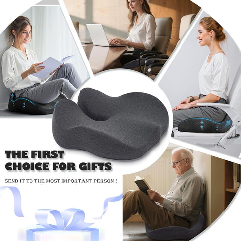 Tailbone CXC Seat Cushions for Office Chairs Recovery Memory Foam, Seat Cushion for Desk Chair, Car, Wheelchair, Hip