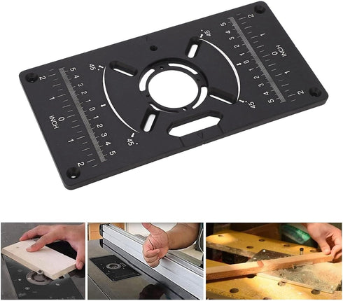 Culnflun 62 70 mm Router Table Insert Plate, Trim Router Table, * Hole Spacing Adjustable Hole Drilling for Woodworking