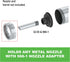 Albion Engineering 421-G01 2" Threaded Steel Front Ring Cap for Plastic Cone Nozzles, Silver