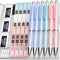 Nicpro 6PCS Pastel Mechanical Pencil Set, 0.5 & 0.7mm with 12 Tubes HB Lead Refills, 3 Colors