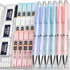 Nicpro 6PCS Pastel Mechanical Pencil Set, 0.5 & 0.7mm with 12 Tubes HB Lead Refills, 3 Colors