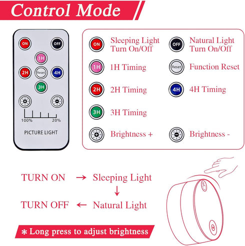 KSNALUX 360 2 Dimmable LED Red Light Therapy Lamp for Sleep Magnetic Rotating USB Rechargeable Night Light with Remote