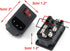 Antrader 2pcs AC250V 10A IEC 320 C14 Inlet Panel Socket with Fuse and Red Light Rocker Switch
