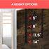 BLACK Over-The-Door Mirror Hanger Set (Heavy Duty) | Adjustable 14.5-inch Door Mirror Hooks with Protective Lining