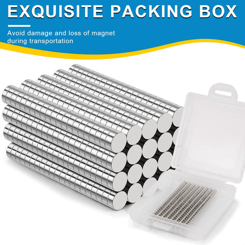 Small Magnets, 1000 Pack Refrigerator Magnets, 3x2mm Rare Earth Neodymium Magnets for Crafts, Whiteboard, Kitchen