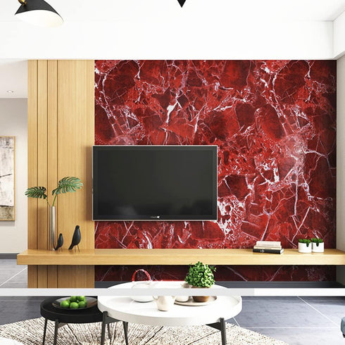 Amhao Marble Self Adhesive Paper 15.7inch x79inch Granite Look Effect Vinyl Film Wallpaper for Kitchen