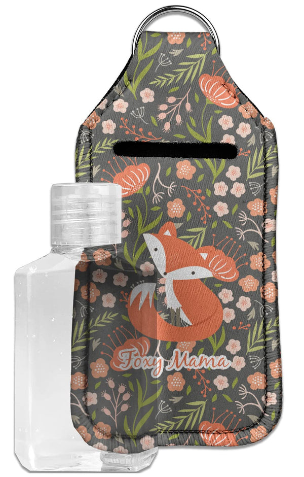 Personalized Foxy Mama Hand Sanitizer & Keychain Holder - Large