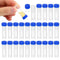 PATIKIL 1ml Plastic Cryogenic Vials, 25Pcs Self Standing Screw Top Frozen Test Tube, Blue Cap