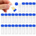 PATIKIL 1ml Plastic Cryogenic Vials, 25Pcs Self Standing Screw Top Frozen Test Tube, Blue Cap