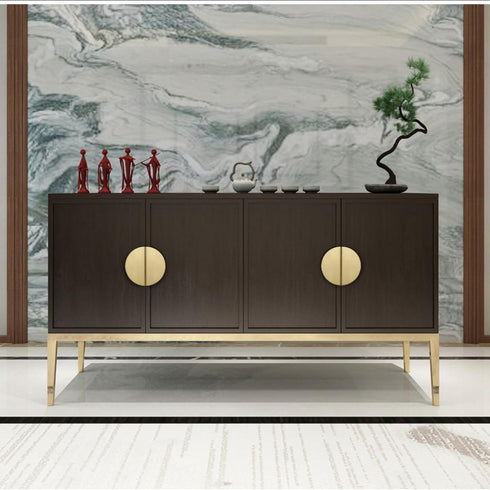 PILYON 2 Pack 64mm Drawer Knobs Chinese Retro Wardrobe Door Handle Semi-Circular Brass Cabinet Drawer Bedside Table