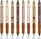 BAYTORY 8Pcs Cute Retractable Erasable Gel Pens, Blue and Black Ink, Smooth Writing for Note Taking