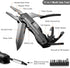 Multitool Pocket Pliers Folding Knife Stainless Steel Survival Camping Knife Bottle Opener Screwdrivers Liner Lock Durable Sheath Gifts for Men Perfect Multipurpose Folding Utility Plier SurvivalGear by sawkit