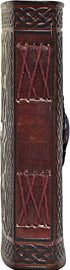 Cuero 3 Moon Blue Lapiz Embossed Vintage Leather Journal | 240 Pages of Antique Handmade Deckle Edge Vintage Paper