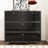Glossy Black Contact Paper, 15.75" x 118", Peel and Stick Shiny Glitters Self Adhesive Removable Wallpaper for Kitchen