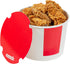 Restaurantware-Bio Tek 64 Ounce Chicken Buckets With Lids, 25 Greaseproof Paper Chicken
