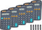 Basic Calculator Dual Power, 8 Digit Desktop Calculator (Black, Set of 5)