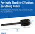 12 Inch SPARTA Bottle Brush with Polyester Bristles and Plastic Handle, Color Coded, Large Round Head Cleaner