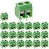 Green 20PCS 2P 2 Pin Screw Terminal Block Connector, 5mm Pitch for Arduino, 8A 250V