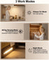 pliow 2000mAh Counter Dimmable Closet 2 Pack LED Under Cabinet Lighting | Motion Sensor Under Lights for Kitchen | USB