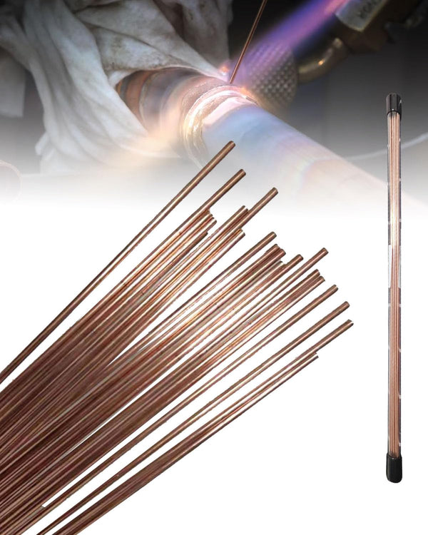 20 Copper Brazing Rods, 1/16" X 14", Copper Solder for Pipes and Crafts
