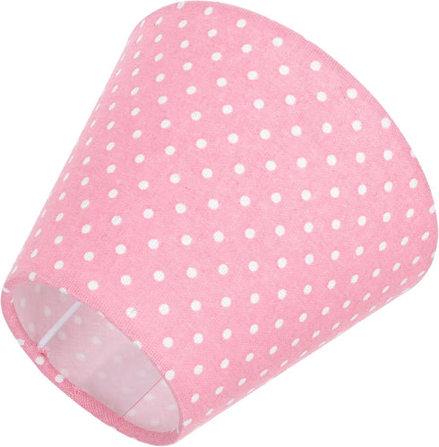 6.29 Inch Totority Polka Dot Cloth Lampshade Round Small Lamp Cover Soft Light Diffuser for Bedside Floor Wall Lamps