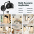 Btvsd Set 2, Bathroom(2 Bulbs Plug in Wall Sconces of Adjustable Angle Black Wall Lights with Plug in Cord & On/Off