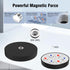 2pcs, 35 lbs N54 M5 (1.69" 43mm) Heavy Duty Rubber Coated Magnets, Force, Strength, Thread, /