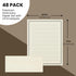 Set 48 8.5x11 Inch 24 Premium Letter Writing Stationery with Envelopes Sheets of Ecru Paper with Black Border & Writing