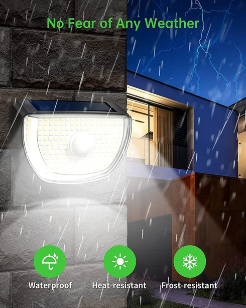 3 200 IP65 6 Pack Solar Lights Outdoor, Motion Sensor Solar Wall Lights with Lighting Modes, LED Outdoor Solar Lights