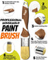 3 Pack Professional Paint Brushes Set, 1", 1.5", 2" House Paint Brushes with Premium Synthetic Bristles