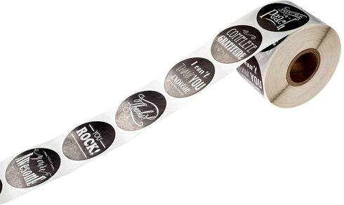 SBLABELS Retro Chalkboard Thank You Stickers - 500 Appreciation Labels Made in The USA