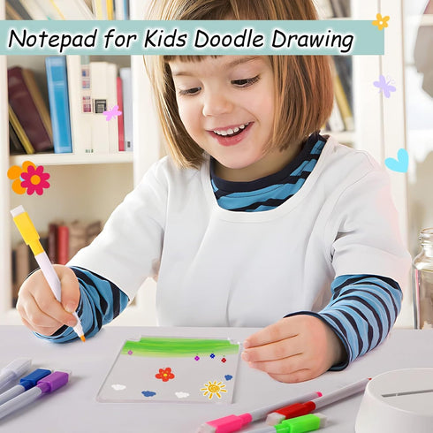 VOCOOL Acrylic Dry Erase Board with Light Up Stand, 6×4inch Glowing Desktop Memo Board, LED Note Boards with 7 Markers