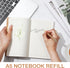 Zhanmai 10 Pcs A5 Journal Refill, 5.5 x 8.2'' Hardcover Notebook Refill, 200 Pages for Office School Writing