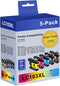 LC103 LC103XL High Yield Ink Cartridges, Replacement for Brother, 5 XL Pack