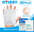50-Pack (2.7x4) Waterproof Transparent Film Dressing with Absorbent Pad Sterile Adhesive Bandages Post-Surgical Wound