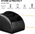 SITHON Remote Control Holder with 5 Compartments, PU Leather Remote Caddy Desktop Organizer for TV, Media Players, Black