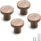 2 pcs Walnut Wood Round Chinese-Style Cabinet Door Handles Cabinet Drawer Pulls