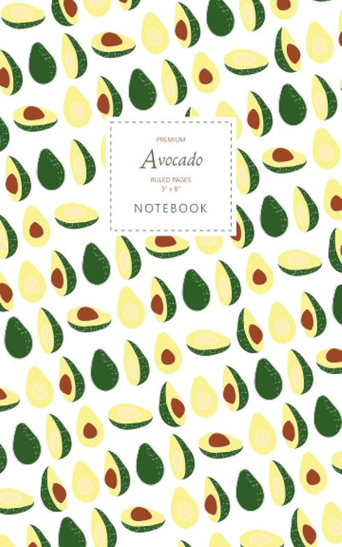 Avocado Notebook, Ruled Pages, 5x8, Premium Fun Notebook, 96 Ruled/Lined Pages, 5x8 inches